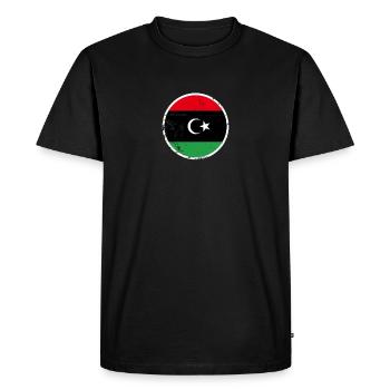 Libya Vintage Libyan Flag Libyan - Men's Premium Organic T-Shirt - black - Front - Nico (187cm)