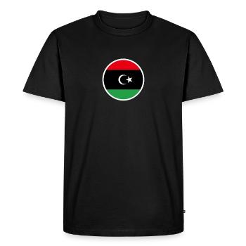 Libya Libyan Flag Libyan - Men's Premium Organic T-Shirt - black - Front - Nico (187cm)