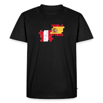 Peru Spain Flag Spaniards Peruvians - Men's Premium Organic T-Shirt - black - Front - Nico (187cm)