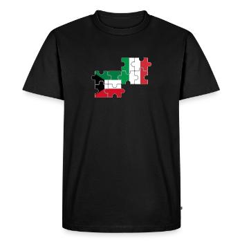 Koweït, Italie, drapeau, Italien, Koweïtien - T-shirt Premium bio Homme - noir - Devant - Nico (187cm)