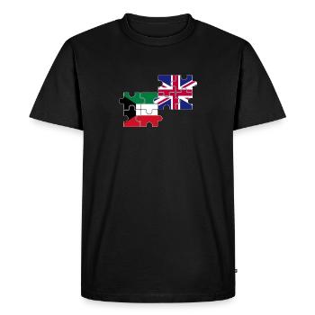Koweït Drapeau du Royaume-Uni Koweïtien britannique - T-shirt Premium bio Homme - noir - Devant - Nico (187cm)
