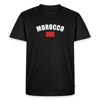 Morocco Moroccan Flag Moroccan - Men's Premium Organic T-Shirt - black - Front - Nico (187cm)