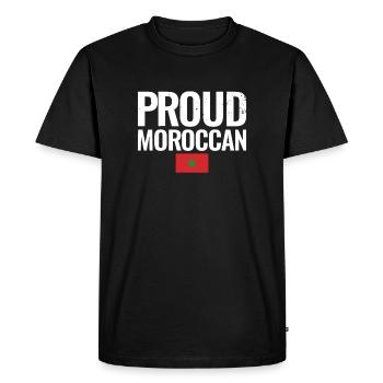 Fier marocain Vintage Maroc drapeau marocain - T-shirt Premium bio Homme - noir - Devant - Nico (187cm)