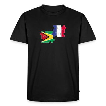 Guyane France Drapeau Guyane française - T-shirt Premium bio Homme - noir - Devant - Nico (187cm)