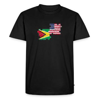 Guyane USA Vintage drapeau Guyane américaine - T-shirt Premium bio Homme - noir - Devant - Nico (187cm)