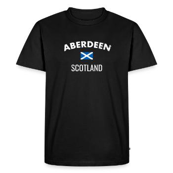 Aberdeen, Écosse, Écosse Ecosse écossaise - T-shirt Premium bio Homme - noir - Devant - Nico (187cm)