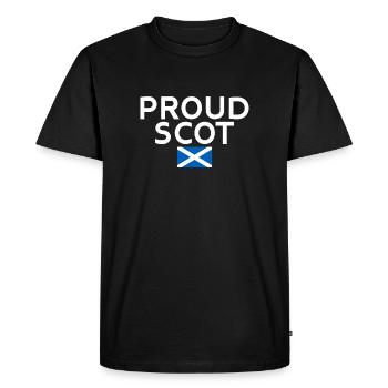 Proud Scot Scotland Scottish Flag Scot - Men's Premium Organic T-Shirt - black - Front - Nico (187cm)