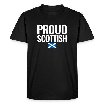 Fier drapeau écossais écossais Scots - T-shirt Premium bio Homme - noir - Devant - Nico (187cm)