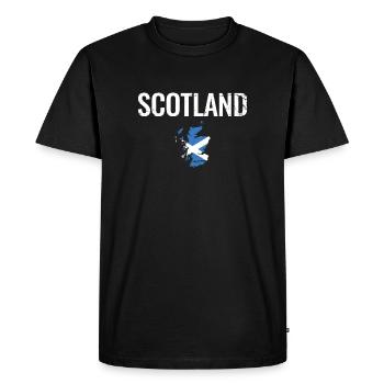 Scotland Scotland Vintage Map Flag Scots - Men's Premium Organic T-Shirt - black - Front - Nico (187cm)