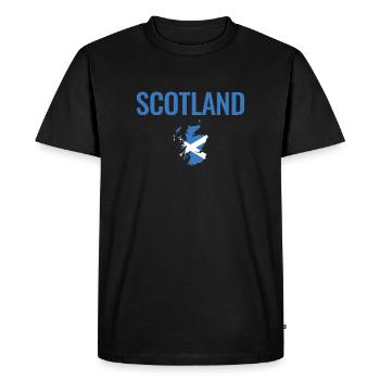 Ecosse Ecosse Carte Drapeau Ecossais - T-shirt Premium bio Homme - noir - Devant - Nico (187cm)