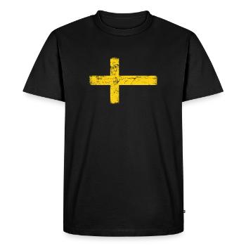 Suède Vintage drapeau suédois suédois - T-shirt Premium bio Homme - noir - Devant - Nico (187cm)