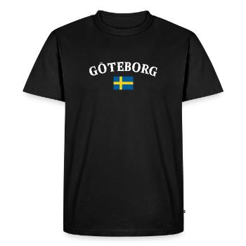Göteborg, Suède, Suède, Drapeau suédois, Suède - T-shirt Premium bio Homme - noir - Devant - Nico (187cm)