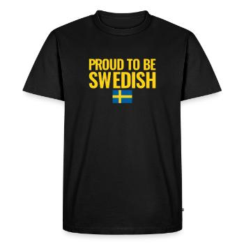 Fier d’être suédois Suède Drapeau suédois - T-shirt Premium bio Homme - noir - Devant - Nico (187cm)