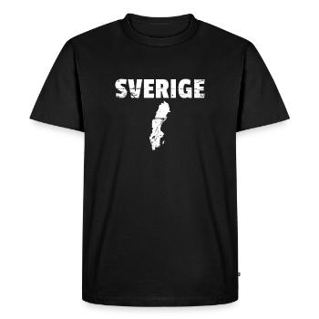 Sverige Vintage Suède carte suédois suédois - T-shirt Premium bio Homme - noir - Devant - Nico (187cm)