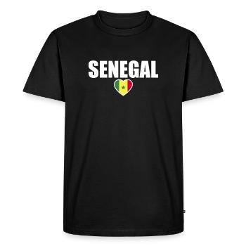 Sénégal Drapeau Sénégal Sénégal - T-shirt Premium bio Homme - noir - Devant - Nico (187cm)
