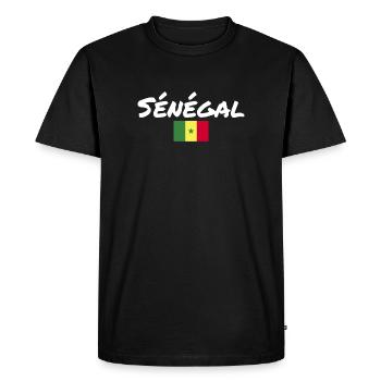 Sénégal Senegal Senegalese Flag Senegalese - Men's Premium Organic T-Shirt - black - Front - Nico (187cm)