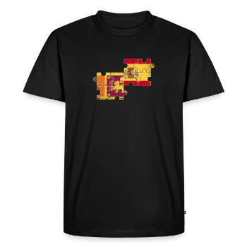 Sri Lanka Espagne Vintage drapeau Sri Lanka - T-shirt Premium bio Homme - noir - Devant - Nico (187cm)