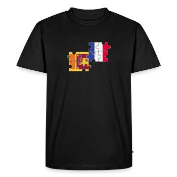 Sri Lanka France Flag French Sri Lankans - Men's Premium Organic T-Shirt - black - Front - Nico (187cm)