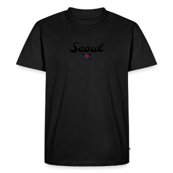 Seoul Vintage South Korea South Korean Flag - Men's Premium Organic T-Shirt - black - Front - Nico (187cm)