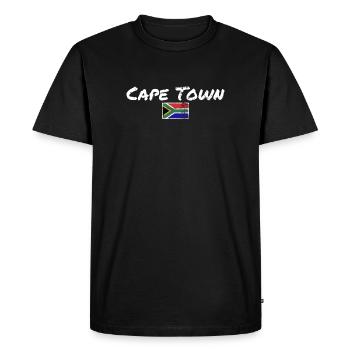 Cape Town Vintage Afrique du Sud drapeau sud-africain - T-shirt Premium bio Homme - noir - Devant - Nico (187cm)