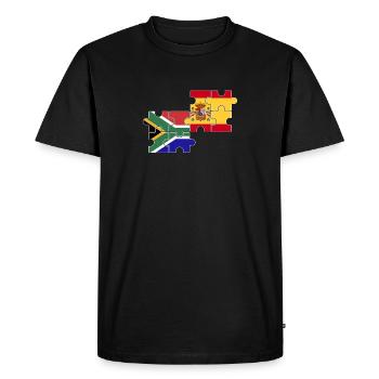Afrique du Sud Espagne Drapeau espagnol sud-africain - T-shirt Premium bio Homme - noir - Devant - Nico (187cm)