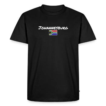 Flag of Johannesburg South Africa South Africa - Men's Premium Organic T-Shirt - black - Front - Nico (187cm)