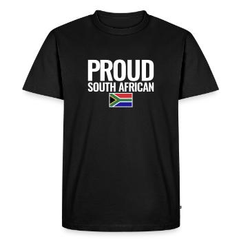 Fier drapeau sud-africain de l’Afrique du Sud - T-shirt Premium bio Homme - noir - Devant - Nico (187cm)