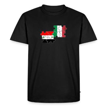 Syrie Italie Vintage drapeau italien syriens - T-shirt Premium bio Homme - noir - Devant - Nico (187cm)