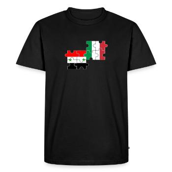 Syrie, Italie, drapeau, Italien, Syrie - T-shirt Premium bio Homme - noir - Devant - Nico (187cm)