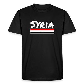 Syrie Syrie Drapeau syrien Syrie - T-shirt Premium bio Homme - noir - Devant - Nico (187cm)