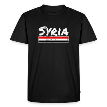 Syrie Vintage Syrie Syrie Drapeau syrien Syrie - T-shirt Premium bio Homme - noir - Devant - Nico (187cm)