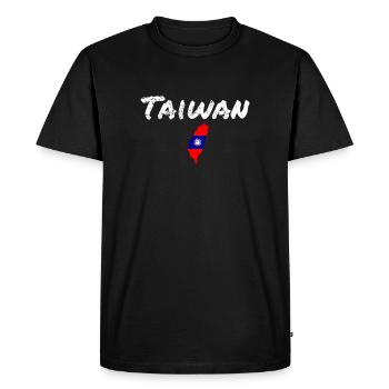 Taïwan Vintage carte drapeau taïwanais taïwanais - T-shirt Premium bio Homme - noir - Devant - Nico (187cm)
