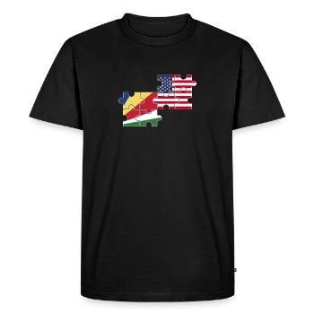 Seychelles USA Flag American Seychelles - Men's Premium Organic T-Shirt - black - Front - Nico (187cm)