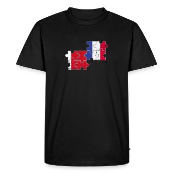 Dubaï France Vintage Flag Dubaier - T-shirt Premium bio Homme - noir - Devant - Nico (187cm)
