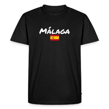 Malaga, Spain, Spanish flag, Spaniards - Men's Premium Organic T-Shirt - black - Front - Nico (187cm)