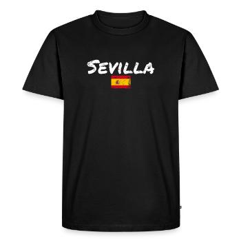 Seville Vintage Spain Spanish Flag Spanish - Men's Premium Organic T-Shirt - black - Front - Nico (187cm)