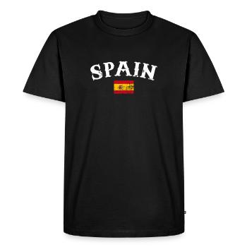 Spain Vintage Spain Spanish Flag Spanish - Men's Premium Organic T-Shirt - black - Front - Nico (187cm)