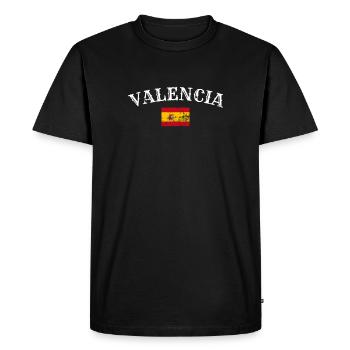 Valence Vintage Espagne Drapeau Espagnol Espagnol - T-shirt Premium bio Homme - noir - Devant - Nico (187cm)
