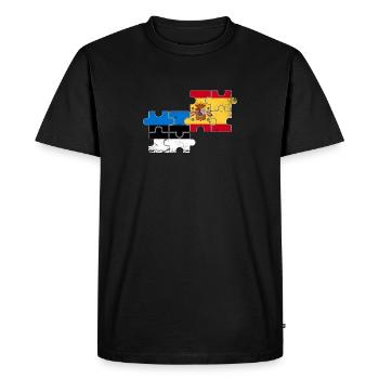 Estonie Espagne Vintage drapeau espagnol Este - T-shirt Premium bio Homme - noir - Devant - Nico (187cm)