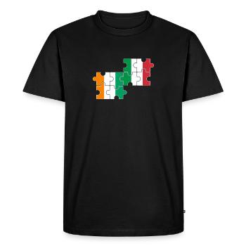 Côte d’Ivoire Italie Drapeau Italie Ivoirien - T-shirt Premium bio Homme - noir - Devant - Nico (187cm)