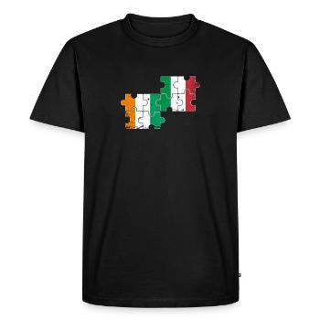 Côte d’Ivoire Italie Vintage Drapeau Ivoirien - T-shirt Premium bio Homme - noir - Devant - Nico (187cm)