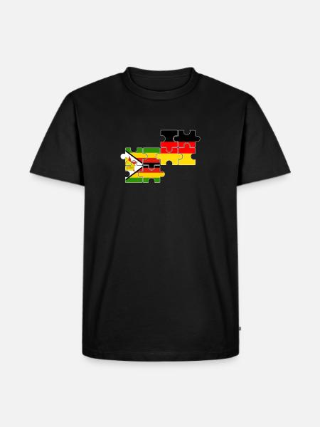 Zimbabwe Germany Flag German Zimbabwean - Men's Premium Organic T-Shirt - black