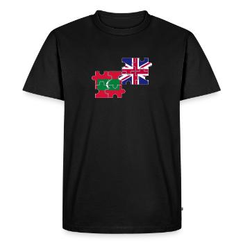 Maldives Drapeau du Royaume-Uni Maldiviens britannique - T-shirt Premium bio Homme - noir - Devant - Nico (187cm)