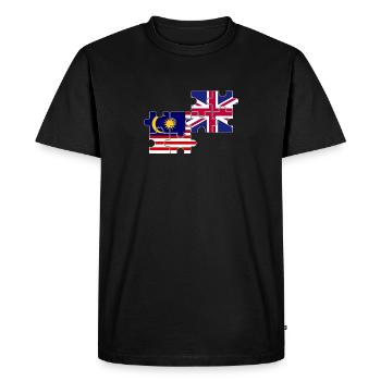 Malaisie Royaume-Uni Drapeau Malaisien britannique - T-shirt Premium bio Homme - noir - Devant - Nico (187cm)