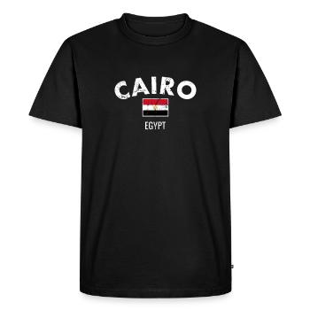 Le Caire Vintage Egypte Egypte Egypte Drapeau Egyptien Egyptien - T-shirt Premium bio Homme - noir - Devant - Nico (187cm)