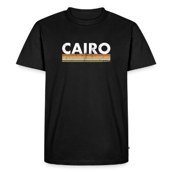 Le Caire Vintage Rétro Égypte Égypte Egypte - T-shirt Premium bio Homme - noir - Devant - Nico (187cm)