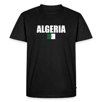 Algeria Algeria Algerian Flag Algerian - Men's Premium Organic T-Shirt - black - Front - Nico (187cm)