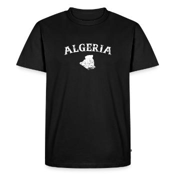 Algeria Vintage Map Algeria Algerian Algerians - Men's Premium Organic T-Shirt - black - Front - Nico (187cm)