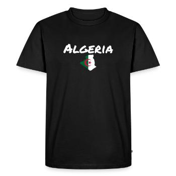 Algeria Map Algeria Algerian Flag Algerian - Men's Premium Organic T-Shirt - black - Front - Nico (187cm)