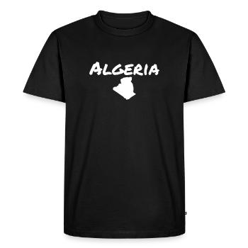 Algeria Map Algeria Algerian Algerians - Men's Premium Organic T-Shirt - black - Front - Nico (187cm)